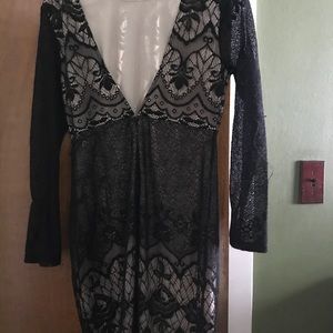 Black lace dress